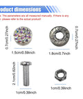 Fly Bling Rhinestone License Plate Screw Kit With Anti Theft Caps And Dope Sparkly Bolts For Truck Suv Car Exterior Rides size dimensions chart.