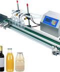 Solid Desktop Automatic Liquid Filler Machine With Belt Conveyor, Digital Control 4 Nozzle Design For Bottles From 10 To 5000 Ml, automated system with bottles.