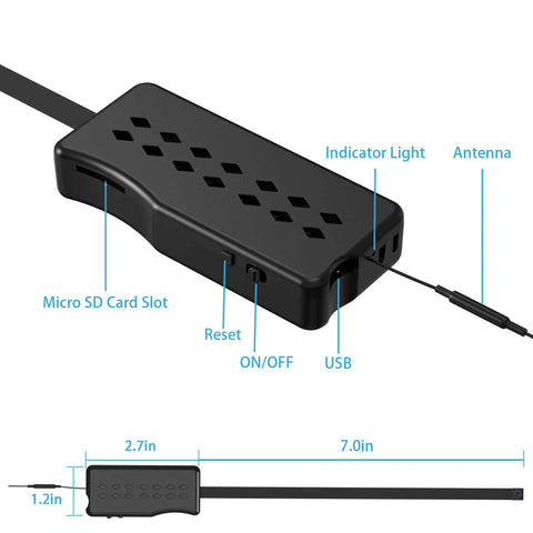 Low Key Hidden Camera Module Tiny Spy Cam Wi Fi for Inside Home 1080P Indoor Wireless Security Camera diagram with labels