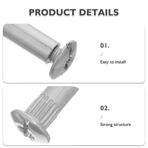 M6 Binding Screws 100 Piece Set Cold Rolled Steel Furniture Connectors showcasing easy install design and strong structure details.