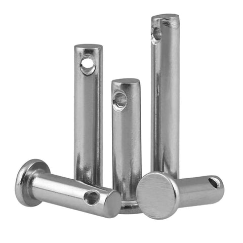 Assorted M3 To M12 304 Stainless Steel Axis Pins With Holes Flat Head Cylindrical Pins Dowels GB882 For Mechanical Assemblies