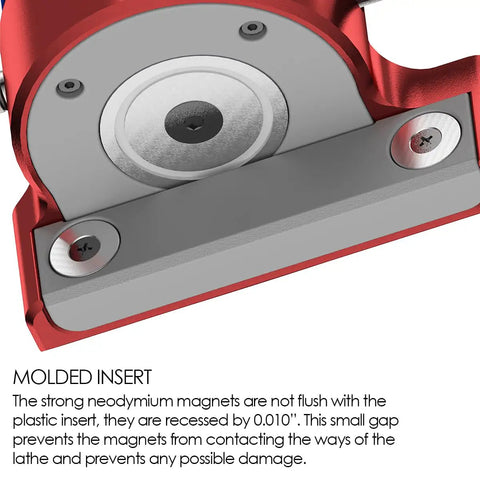 Rock Solid Magnetic Carriage Indicator With One Inch Travel And Pinpoint Resolution Cnc Machined Aluminum Mount Adjustable Swinging Probe Precision Lathe Add On For Weekend Warriors And Real Deal Mechanics Who Want Dead Center Accuracy