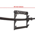 Dope Black Wall Mount Sword Display Rack For Katana Wakizashi Tanto Three Layer Stand Hanger Bracket with 40 inch katana