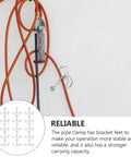 Spring Flow Control Tube Clamps With Bracket Feet for Lab with strong bite force shown fixing orange tubing setup.