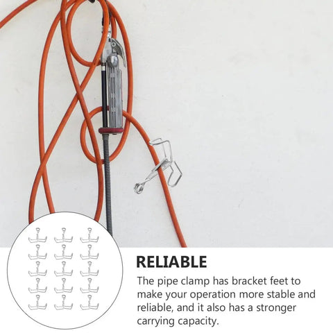 Spring Flow Control Tube Clamps With Bracket Feet for Lab with strong bite force shown fixing orange tubing setup.