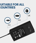 12V DC Power Adapter For Korg I3 Music Workstation 61 Key Arranger Keyboard Replacement Wall Charger with EU, AU, UK plugs