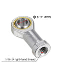 Two Pack Female Rod End Bearings With Five Sixteenths Inch Bore And Five Sixteenths Twenty Four Right Hand Thread Self Lubricating Joint Rod Ends Include Jam Nut For Smooth Flexible Motion In Mechanical Assemblies. 5/16" bore and RH thread