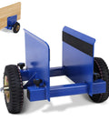 Heavy Duty Drywall Cart And 550 Lb Panel Mover With Smooth Rolling Pneumatic Wheels, blue steel frame with supportive bumpers