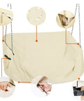 Waterproof Porch Swing Cover For 56 Inch Outdoor Swing Chair, Beefy 600D Oxford Fabric, highlighting durability features