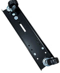 Black steel dolly for snow blower storage with caster wheels, compatible with 44, 47, and 54 inch blowers, easy install, model LP70692.