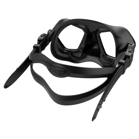 Low Volume Silicone Diving Mask With Antifog Dual Lenses 3D Buckle Wide Peripheral Vision For Freediving And Spearfishing Black Plasma