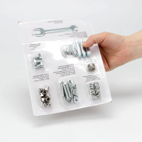 Patio Heater Replacement Hardware Kit With Stainless Steel Bolt And Nut Set For Propane Outdoor Heaters package in hand.