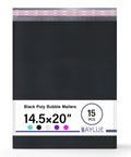 Black Poly Bubble Mailers 14.50x20 Inch Self Seal Large Padded Envelopes Air Cushioned Mailers Waterproof 15 Pack
