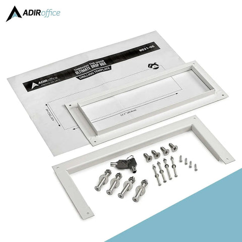 Door Drop Box With Secure Locking For After-Hours Drops Of Keys, Checks And Documents, Through The Door Mail Slot, White Finish