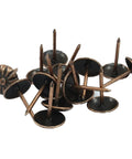 Premium Red Copper Upholstery Tacks 100 Pack 7/16 Inch Antique Furniture Nails, showing detailed design and durable metal finish.