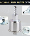 Detailed view of 149-2314-01 fuel filter for Go To Electric Fuel Pump With 149-2314-01 Fuel Filter Kit For 5500 5.5KW Gas Generators Onan