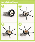 Installation steps for 7 Inch Gas Trimmer Head Universal Steel Wire Weed Eater Brush Cutter Head With Install Kit Heavy Duty Replacement