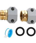 Top Rated Garden Hose Repair Kit With Durable Aluminum Couplings Stops Leaks Fast. Perfect Fix For 3/4 Inch And 5/8 Inch Hoses On Sprinklers Faucets And Nozzles. Heavy Duty Zinc Clamps Work Like Magic To Save Money and Keep Your Yard Awesome During The. aluminum couplings and washers