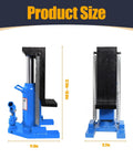 Heavy Duty 20 Ton Toe Jack Lift With 360 Swivel Handle Adjustable Hydraulic Auto Repair Jack dimensions 11.4in x 12.9in-18in x 8.2in in blue.