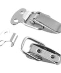 Heavy Duty Stainless Steel Spring Loaded Toggle Latch Catch Clip For Secure Case Box And Cabinet Storage With Rust Resistant Build For Workshop Office And Tool Chest Projects showing two toggle latches.