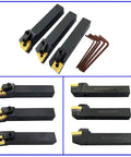 Front collage: ASZLBYM 5/8 in indexable carbide lathe tool insert holder set, 36 pcs, CNMG/WNMG/TNMG inserts