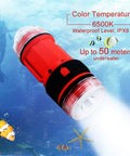 Beast Mode Waterproof Dive Light For Scuba And Outdoor Adventures, 1000 Lumen LED Underwater Flashlight With IPX8 Seal