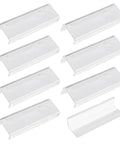 Slick Finger Edge Pulls 8 Pack Modern Drawer Handles With Screws Curved Acrylic Self Adhesive Invisible Wardrobe Pulls For Cabinets And Furniture Hardware 100mm Transparent