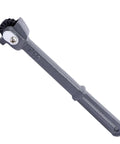 Top Notch Heat Treated Carbon Steel Bench Grinding Wheel Dresser 10 1/2 Inch gray tool with scraper wheel for cleaning.