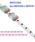 Top Notch MGN12 12mm Linear Guide Rail System With Smooth Sliding Blocks Available In Various Lengths Including 385mm for CNC builds.