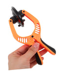 Phone Screen Repair Kit With Suction Cup Pliers For Quick Screen Opening, orange pliers with rubber suction cups in hand
