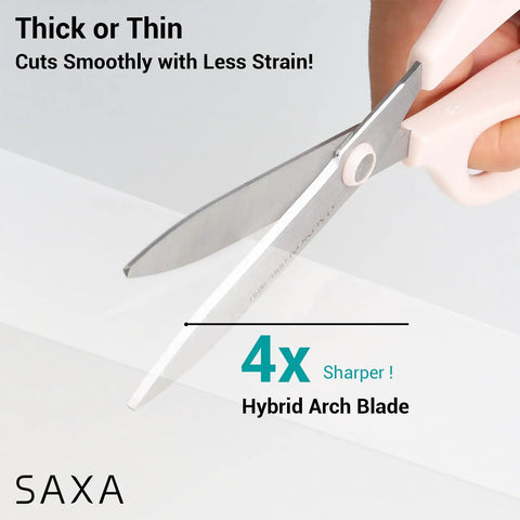 7 Inch All Purpose Scissors With Hybrid Arch Stainless Steel Blade For Sharp Workhorse Heavy Duty Cutting In Office Home School And Craft Projects Durable ABS Grip For Comfortable Use And Long Lasting Performance, cutting thick paper
