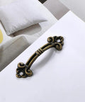 Vintage Bronze Mini Drawer Pulls Set Of 20, 1.85 Inch Antique Jewelry Box Handles, Small Cabinet Hardware close-up view