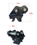 Universal Quick Coupler For Mini Excavators Up To 3 Tons With 25x160mm Pin Size Easy Buckets And Attachments Swap Compatible With Typhon And Other Brands Durable Steel Build For Fast No Fuss Attachment Changes