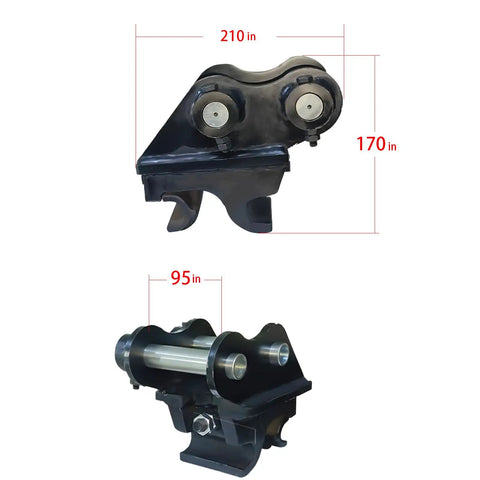 Universal Quick Coupler For Mini Excavators Up To 3 Tons With 25x160mm Pin Size Easy Buckets And Attachments Swap Compatible With Typhon And Other Brands Durable Steel Build For Fast No Fuss Attachment Changes