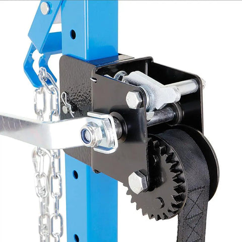 Close-up of the gear mechanism of Beefy 1763 Lb Car Dent Puller Tool For Doors Wheel Arches And Body Repairs, Sheet Metal Fix Kit.
