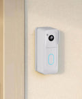 Forty Five Degree Adjustable Doorbell Camera Mount With Weatherproof Cover For Blink Video Doorbell 2025 2nd Gen Two Installation Options No Drill Or Screws White, mounted on wall