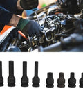 Eight Piece Twist Tight Socket Set With Zero Play And Rock Solid Grip For Beaters And Daily Drivers Cr Mo Steel Drive Tools Garage Essentials With Durable Case, shown in use on engine.