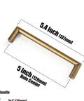 Six Pack Of 5 Inch 128mm Retro Zinc Alloy Cabinet Handles Antique Brass Cabinet Pulls dimensions diagram.