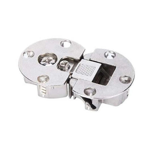 4 Pack Semi Circular Flip Hinges For Hidden 90 Degree Cabinet Doors, Soft Close Wood Furniture Hardware for Wardrobes and Cabinets