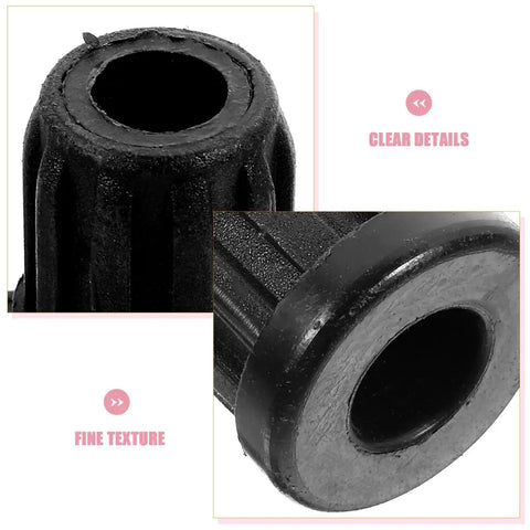 Close-up of Small Wheel Caster Socket Inserts 0.98 Inch Plastic Stem Sleeves For Computer Chair Swivel Replacement showing texture and details.