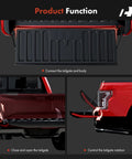 Tailgate Hinge Pivot Bushing Insert Kit For Ford F Series And Dodge Ram Trucks Left And Right Bed And Gate 4 Piece Set Replacement Parts installed on truck showing function