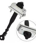 Vauxhall Astra J Door Hinges Kit Left And Right Front For 2009 2010 2011 2012 2013 2014 2015 Heavy Duty Metal Construction With Smooth Door Operation And Built In Door Check Strap Link Stop, showing close-up of metal hinge and door strap.
