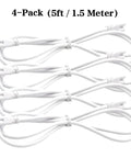 5 Foot T5 T8 LED Extension Cords 3 Prong Plug In Power Cable, 4-pack, white cables for integrated tube lights