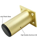 Top Tier Adjustable Aluminum Furniture Legs Sweet Gold Finish with non-slip plastic base for stability.