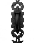 Black Iron Thumb Gate Latch With Rustic Antique Design for Fence and Door cast iron hardware, vertical view