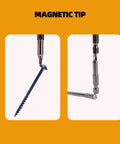 Magnetic tip showcasing a Kickass Pocket Hole Screw Driver Bit Set with 2 Inch and 6 Inch square drive for woodworking.