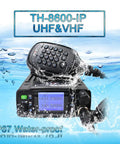 Mini 25 Watt Dual Band Mobile Radio Station With IP67 Waterproof Rating VHF UHF Transceiver submerged in water