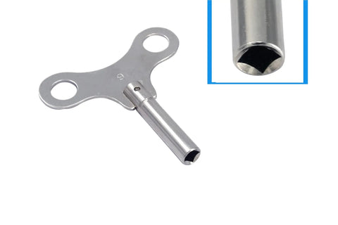 Nickel Plated Solid Brass Clock Crank Winder Key Tool For Mechanical Clocks Fits Hermle Hamilton Ridgeway Howard Miller Seth Thomas
