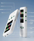 A5 Kids MP3 Player With Bluetooth And 2.4 Inch Touch Screen, No WiFi, 65 Hour Playback, Built In Speaker showing ports and buttons