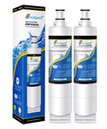 Two Pack Fridge Water Filter Replacements Using 0.5 Micron Coconut Shell Carbon Compatible With Whirlpool Everydrop Filter 5 For Fresh Tasting Water
